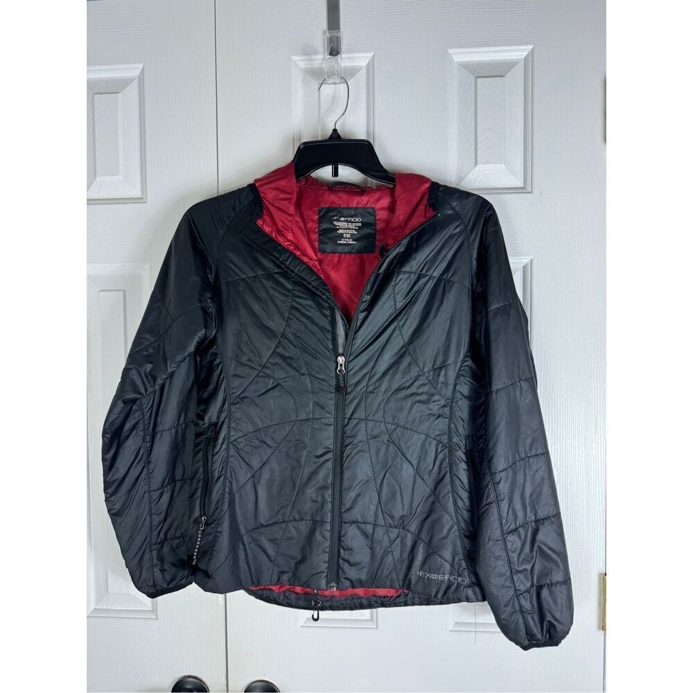Exofficio Womens Black Puffer Coat Size Small